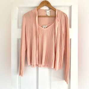 Celine lightweight wool sweater set, size medium